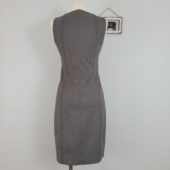 Akris Punto Sz 2 Gray Career Office Sheath Pencil Dress - Picture 3 of 8